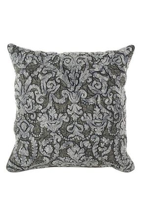 Villa by Classic Home Empress Linen Accent Pillow in Charcoal at Nordstrom