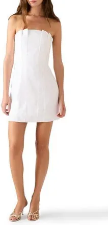 Steve Madden Luciella Strapless Minidress in White at Nordstrom Rack, Size Medium
