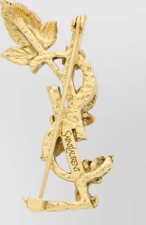 Saint Laurent metal floral brooch