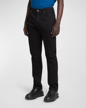 Versace Mens Medusa Straight-Leg Jeans