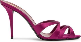 Saint Laurent Chandelle 95 Satin Mules - Pink - 36 (IT36 / UK3)