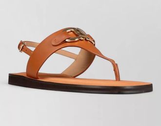 Ferragamo leather thong slides