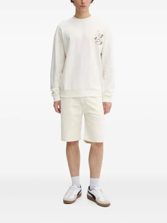 HUGO BOSS surfing-character sweatshirt - White
