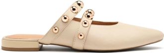 Gioseppo Studded Leather Mule Sandalen - Dames - Slip ons - Beige - 36 EU - Leer - Schoenen