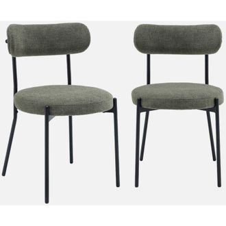 Sweeek Silla De Metal Y Tela Simple, Set De 2