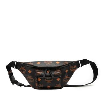 MCM Mcm Black Orange Pvc Pouch Sling Bag (Pre-Owned)