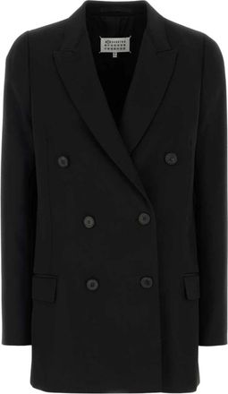 Maison Margiela Wol Blazer - Dames - Blazers - Zwart - 2XS - Wol - Jassen