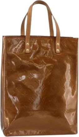 Louis Vuitton Pre-owned Vintage Leren Tote Bag met Lak - Dames - Vintage Shopper - Bruin - ONE Size - Leer - Vintage