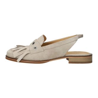 Shabbies Amsterdam Fes Slingbacks - Dames - Schoenen - Beige - Maat: 37 EU Linnen