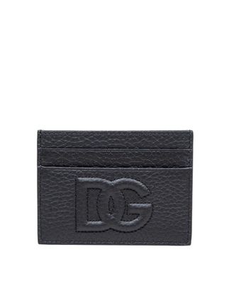 Dolce & Gabbana Logo Card Holder In Calfskin With Deer Print