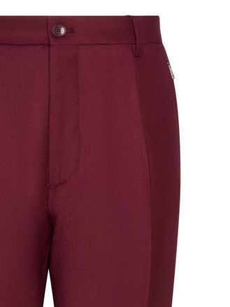 Etro Mens Trousers Burgundy Wool