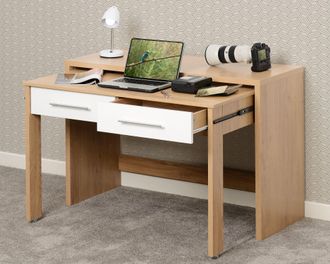 Seconique Seville 2 Drawer Slider Desk in White