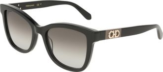 Ferragamo Grey Gradient Square Ladies Sunglasses SF2108S 001 54