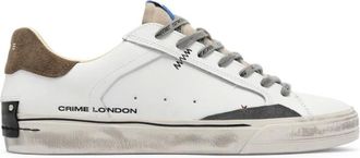 Crime London Schoenen, Heren, Wit, 42 EU, Leer, Deconstructed Sneaker