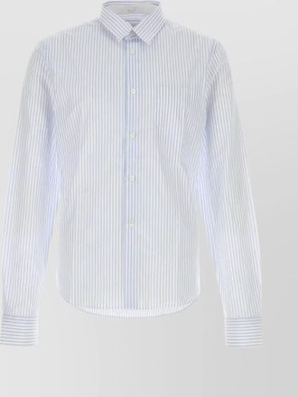 Prada striped pattern shirt with embroidered accents