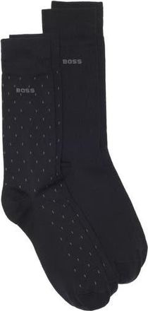 BOSS Matthew Mini Crew Socks in Black at Nordstrom Rack, Size 7-13