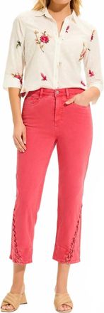 FDJ Suzanne Straight Crop Jeans In Rouge
