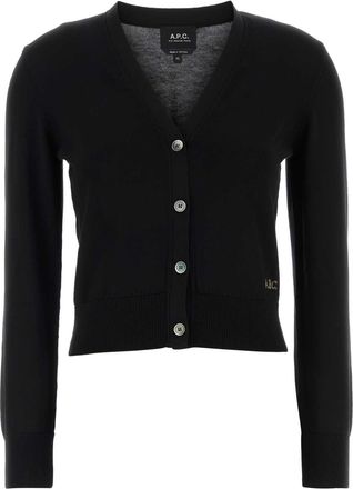 A.P.C. Black Cotton Cardigan