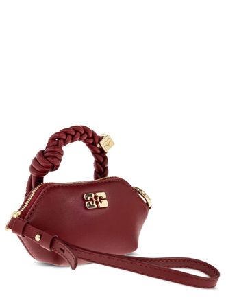 Ganni Leren shopper - Rood