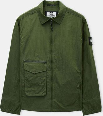 Weekend Offender Mens Weekend Offender Vinnie Pocket Overshirt in Green