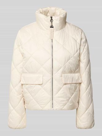 s.Oliver Red Label Regular Fit Steppjacke mit Stehkragen in Beige, Gr&ouml;&szlig;e 40