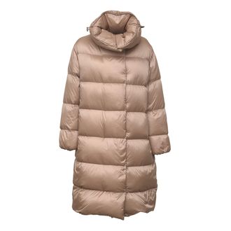 Add Rasolight Down Drawstring Neck Quilted Long Down Coat