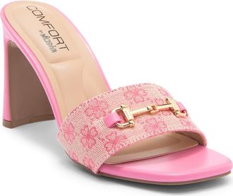 Wild Diva Viera Block Heel Bit Sandal in Pink at Nordstrom Rack, Size 7.5