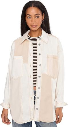 Free People Ivory Mountain Roads Shirt Womens Clothing Mixed : LG (Womens 12-14), Cotton