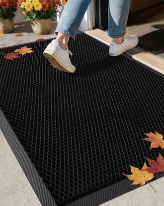 OEM Alfombra De Exterior El&aacute;stica De Seda Impermeable - Alfombra Antideslizante Para Entrada Y Patio - Secado R&aacute;pido Y Duradera, Base De Goma, 60 X 90 Cm,