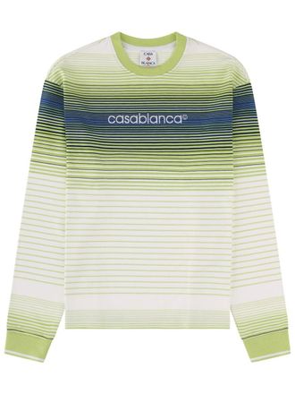 Casablanca Pima Cotton Gradient Stripe T-Shirt