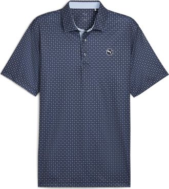Puma Polo da golf Pure 2.0 Circle Cat da uomo, Abbigliamento, Blu, S