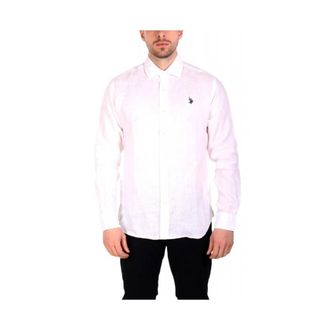 U.S.Polo Association Hombre, Camisas, Blanco, Talla: XL