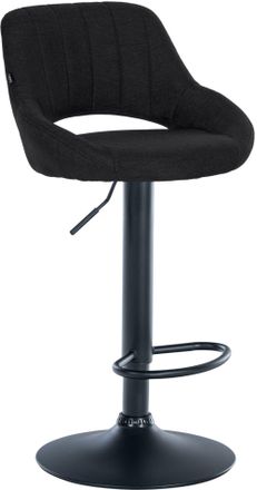 Clp Taburete de bar regulable y giratorio en Tela Negro