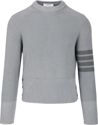 Thom Browne Cotton Sweater Knitwear Grey-Uomo