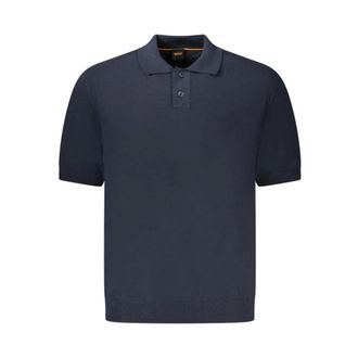 HUGO BOSS Heren, Tops, Blauw, Maat: XL Katoen