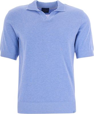 Paul & Shark Light Blue Open Collar Polo Shirt
