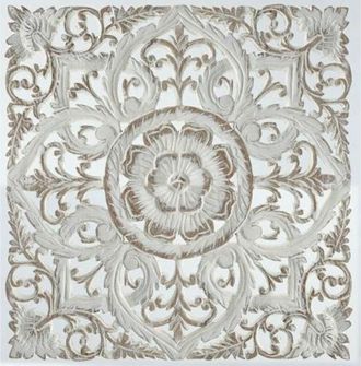 DKD Home Decor Decorazione da Parete DKD Home Decor Bianco Mandala Legno MDF (60 x 2 x 60 cm)