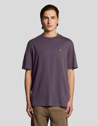 Lyle & Scott Lyle And Scott Mens Oversized Cotton Crew Neck T-Shirt - Purple - Size: 34