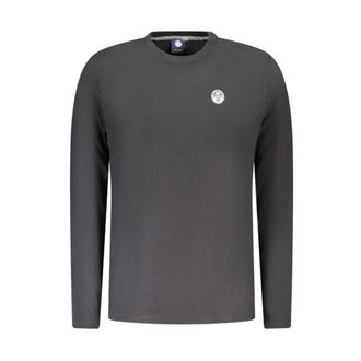 North Sails Tops, Heren, Zwart, XL, Katoen, Katoenen T-shirt met ronde hals