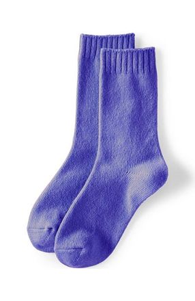 Lands End CashTouch Crew Socks in Blue Breeze at Nordstrom