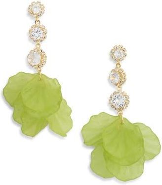 Eye Candy Los Angeles Reilly Cubic Zirconia Kelp Drop Earrings in Green at Nordstrom Rack