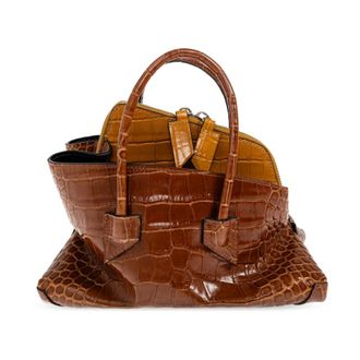 The Attico Tassen, Dames, Bruin, ONE Size, Leer, La Passeggiata Mini Bag