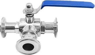 OEM 1 V&aacute;lvula De Bola, 3 V&iacute;as, Puerto En T, Acero Inoxidable, Conexi&oacute;n Tri-clamp De 1,5 Pulgadas, Industria Alimentaria