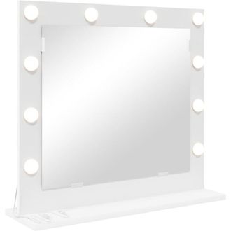 vidaXL Espejo De Tocador Con Luces De Tiras Led Blanco 60 X 55 X 18 Cm Vidaxl