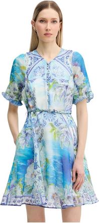 Hale Bob Dames, Jurken, Blauw, Maat: XL Linnen