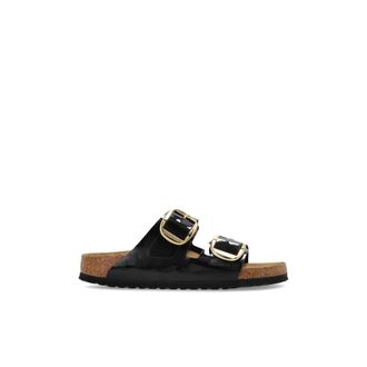 Birkenstock Sliders, female, Black, Size: 9 US Arizona Big Buckle