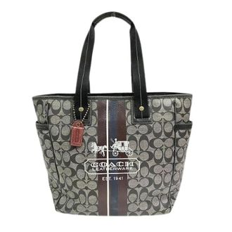 Coach Pre-owned Tote Bags, female, Multicolor, Size: ONE SIZE Pre-owned Heritage Stripe Tote Bag