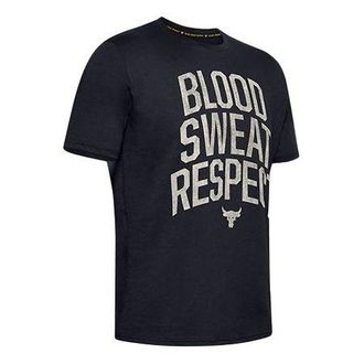 Under Armour Mens Under Armour Project Rock BSR Short Sleeve Black 1351583-001