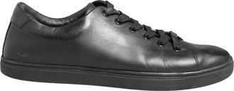 Dolce & Gabbana Black Leather Low Top Lace Up Sneakers Mens Shoes (Pre-Owned)