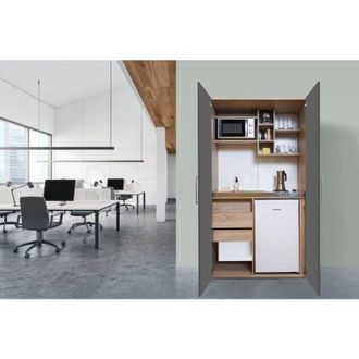 Respekta Cucina cucina ufficio minicucina cucina singola rovere grigio Peter 104 cm Respecta